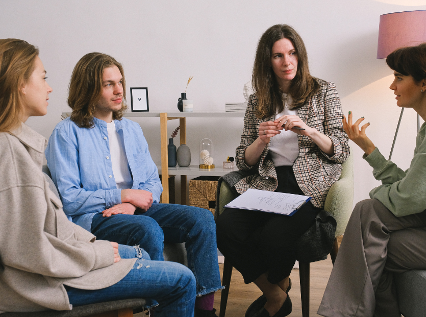 group talking
